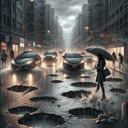 Rains and potholes Meme Template