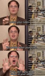 Dwight Rules Meme Template