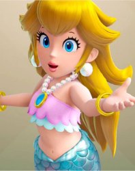 mermaid peach Meme Template