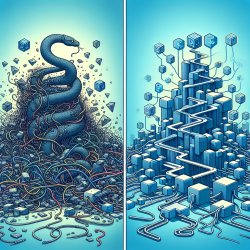 Comparison of the complexities of blockchain integration before Meme Template