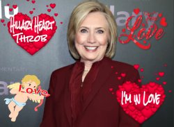 Hillary Heart Throb Meme Template