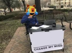 Mog change my mind Meme Template