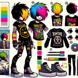 a scene kid Meme Template