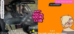 Anti social social club Meme Template