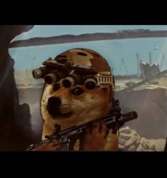 Black Hawk Doge Meme Template