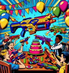 Best nerf gun birthday party ever Meme Template