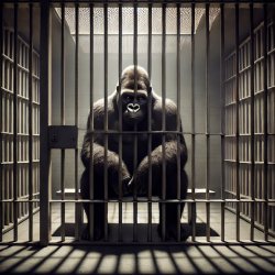 Gorilla jail Meme Template