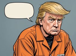 Trump in Prison Caricature Meme Template