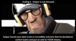 Sniper is not amused. Meme Template