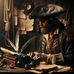 Pirate writing documents Meme Template