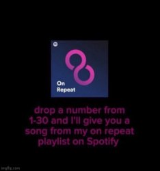 on repeat spotify playlist Meme Template