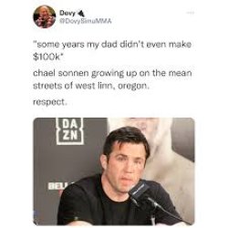 Chael Sonnen growing up poor Meme Template