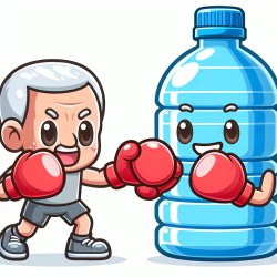 Water Bottle boxing with Joe Biden Meme Template