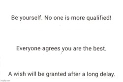 Wish Garented Areed Qualifications By Being Myself Meme Template