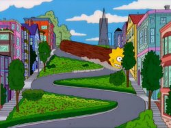 Simpsons Lombard Street Meme Template