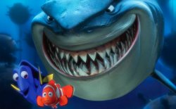 Finding Nemo, shark stalks fish Meme Template