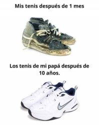 Los tenis de mi papá después de diez años Meme Template