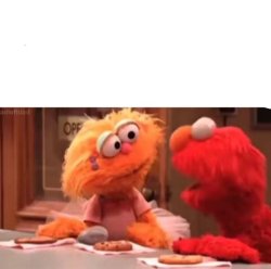 Elmo and Zoe Meme Template