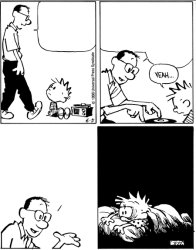 Calvin's dad explains everything is of two types Meme Template