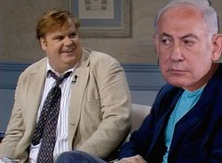 Chris Farley and Netanyahu Meme Template