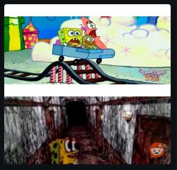 spongebob 2 places Meme Template