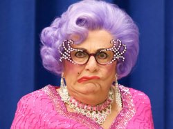 Dame Edna Everage grimace Meme Template