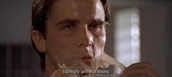 Patrick Bateman Simply Not There Meme Template