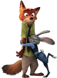 Judy Hugging Nick Meme Template