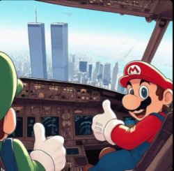 mario and luigi do 9/11 Meme Template