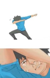 Guy Dabbing And Crying Meme Template