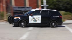 chp police car responding Meme Template