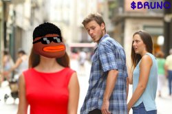 distracted boyfriend $BRUNO Meme Template