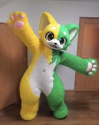 Lemon-Lime Kemono Fursuit(Better Quality) Meme Template