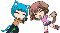 Gumball and Wan-chan sleeping Meme Template