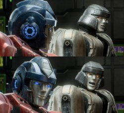 Megatron Looks Back At Optimus Meme Template