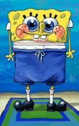 spongebob blue pants Meme Template