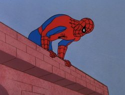 Spiderman Looking Down Meme Template