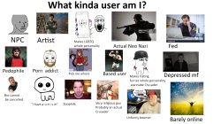 What kinda user am I? (By Neko) Meme Template