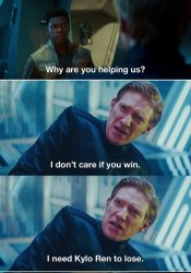 I don't care of you win i just need kyli ren to lose Meme Template