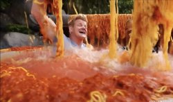 Spaghetti bath with Gordon Meme Template