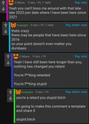dumbass bragging about join years like a stupid faggot Meme Template