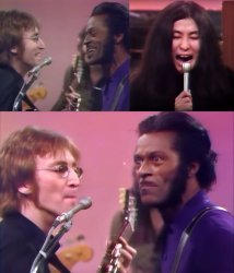 John Lennon, Chuck Berry and Yoko Ono Meme Template