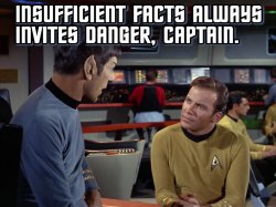 SPOCK - INSUFFICIENT FACTS Meme Template