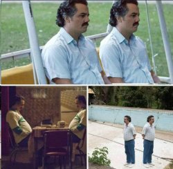 Pablo escobar waiting alone with a friend Meme Template