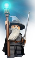 Lego Gandalf commands thee Meme Template