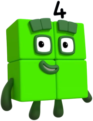 Numberblocks' 4 (2017) Meme Template