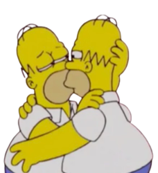 Homer Simpson Kissing Homer Simpson Meme Template