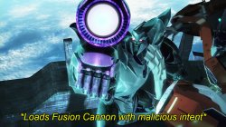 Loads Fusion Cannon with Malicious Intent Meme Template