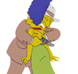 Angry Texan Hugs Marge Simpson Meme Template