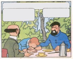 Tintin, Captain Haddock and Professor Calculus Meme Template